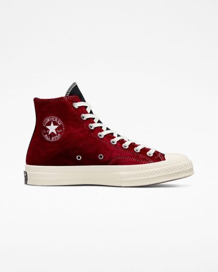 Tenis Converse Chuck 70 Beyond Retro Velvet Cano Alto Masculino Pretas Vermelhas | PT R07014T